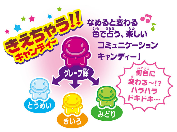 なめると色が変わる