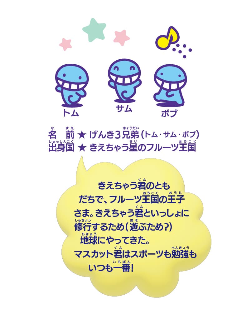 げんき3兄弟トム・サム・ボブ：元気いっぱいの3つ子ちゃん